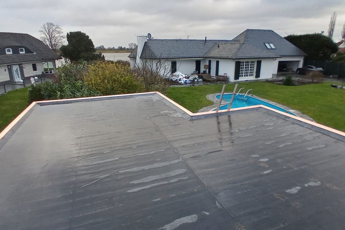 Flachdach mit EPDM-Abdichtung